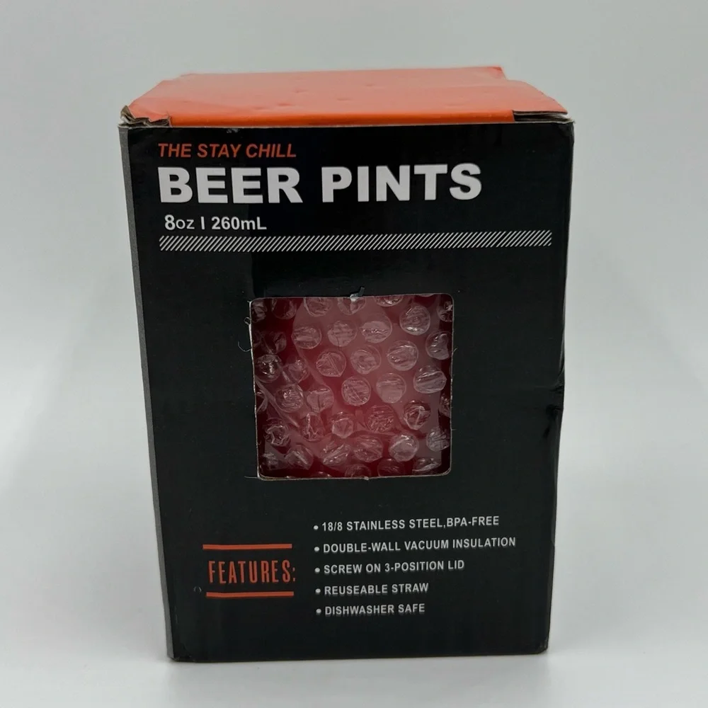 NWT The Stay Chill Beer Pint, 8oz Never Used - Picture 2 of 5